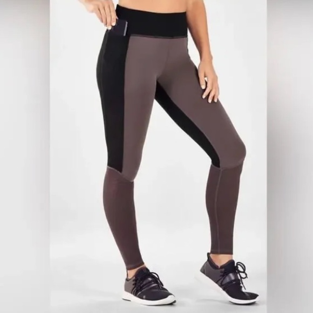 Fabletics Black and Purple Leggings